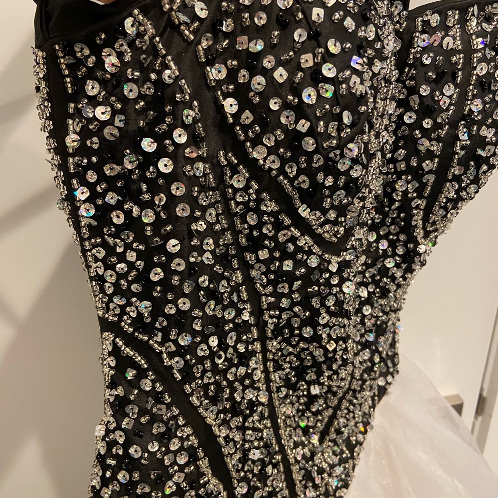 Vintage Beaded/Sequin Strapless Party Dress - Picture 2 of 14